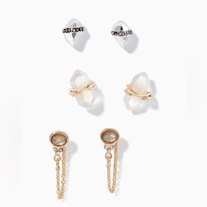 NIB Stella & Dot Collectors Box Mixed Crystal Stud Set